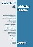 Zeitschrift für kritische Theorie / Zeitschrift für kritische Theorie, Heft 4: 3. Jahrgang (1997)