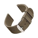 Archer Watch Straps - Premium-Uhrenarmbänder aus Nylon mit Schnellverschluss (Khaki, 18mm)