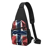 DJNGN Norwegische Flagge Sling Rucksack Schulter Crossbody Bag