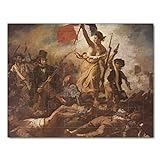 Lais Puzzle Eugène Ferdinand Victor Delacroix - Die Freiheit führt das Volk an Rahmenpuzzle mit 40 Teilen