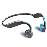 Knochenschall Kopfhörer,Vidonn F1 Open-Ear Bluetooth Wireless Bone Conduction Kopfhörerfür Laufen, Radfahren, Laufen,Blau
