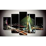 HD Gedruckt 5 Stück Sao Paulo Brücke Malerei Raumdekoration Druck Poster Bild Leinwand