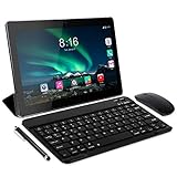Tablet Android 10.0 - TOSCIDO Tablets 10 Zoll 4 GB/RAM,64 GB/ROM Tablet PC Octa Core,Dual SIM,WiFi Unterstützung Bluetooth Tastatur |Maus| Tablet Cover und Mehr Enthalten - Grau