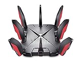TP-LINK (Archer GX90) AX6600 Wireless Tri-Band Gaming Router, 5-Port, 2.5G WAN/LAN, Game Band, Game Accelerator, Quad-Core CPU