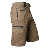 Generisch Kurze Hosen Camouflage Short Herren Cargoshorts Bequem Wanderhose Arbeitshosen Luftige Trekkinghose Outdoor Freizeitshorts Baggy Sommershorts Abriebfeste Tak