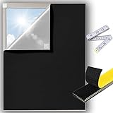 TAKUZA Dachfenster Verdunkelung 1m x 1,45m, Fenster Verdunkelung mit Hochtemperaturbeständiges Klettverschluss, Sonnenschutz 100% Verdunkelung, Rollo ohne Bohren