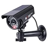 Dummy Solarbetriebene Fake Simulation Security CCTV-Kamera mit Infrarot-LED-Blinklicht Wasserdicht im Freien