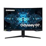 Samsung Odyssey Gaming Monitor C27G73TQSR, 27 Zoll, VA-Panel, QLED, WQHD-Auflösung, AMD FreeSync Premium Pro, G-Sync kompatibel, Reaktionszeit 1 ms, Krümmung 1000R, Bildwiederholrate 240 Hz, schwarz