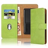 Cadorabo Klapphülle kompatibel mit Sony Xperia X COMPACT-Handyhülle mit Kartenfach, 360 Grad Schutzhülle zum klappen- Flip Case Book Cover PU Leder Handytasche klappbar GRÜN