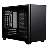 Cooler Master MasterBox NR200P Mini-ITX-PC-Gehäuse - Seitenwand aus gehärtetem Glas, gute Kühloptionen, vertikales GPU-Display, werkzeuglose 360-Grad-Zugänglichkeit - schwarz