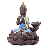 TBUDAR Buddha Figur Keramik Sakyamuni Buddha Statuettes Kreative handgemachte Vintage Wohnkultur Ornament Dekoration Zubehör Zen Buddha Statue (Color : Multi Colored)
