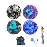 YiJiuBa 4 STK Mond Ball,7cm Hohe Springender Gummiball Sprünge Jumpball Mondball,Space Ball, Bounce Ball, Mondball,Bouncing Ball Springball fü