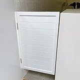 Schwingtür aus Massivholz für Zuhause, Küche, Dekoration, halber Hüfte, Café-Stil mit Westernzaun-Design, in Schwarz und Weiß, 90 cm, Weiß
