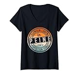 Peine Retro Farben | Legenden Leben in Peine T-Shirt mit V-Ausschnitt