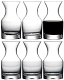 Set mit 6 Mini-Karaffen, 250 ml, Mini-Weinkaraffen Einzelnes Portion, Glas Weinkaraffen Set, Glas Mini-Karaffen Dekanter Kleine Einzelne Weinkaraffe