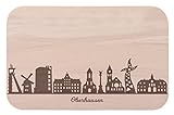 Frühstücksbrettchen Oberhausen mit Skyline Gravur - Brotzeitbrett & Geschenk für Oberhausen Stadtverliebte & Fans - ideal auch als Souvenir