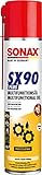 SONAX SX90 Plus Multifunktionsöl (400 ml) extreme Schmierwirkung, schützt, konserviert, reinigt & pflegt, silikonfrei, verharzt nicht, transparent, mit Sprührohr | Art-Nr. 04743000
