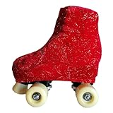 GISI Danza Schlittschuhe Gala' aus Baumwolle und Lycra für Skates, Größen 34 bis 42 – 100 % Made in Italy (M – Größe Schlittschuhe 37/39, Rot)