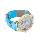 DEARMAMY Frauen beobachten damenarmbanduhr ladies watch Stilvolle Uhr frauengeschenke the watch ساعة يد appel watchs Lederarmbanduhr armbanduhren für -Pu-Uhr Strass Uhr B