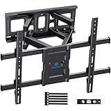 PERLESMITH TV Wandhalterung, Wandhalterung Fernseher für 37-85 Zoll Flach/Curved Fernseher bis zu 60kg, Schwenkbar Neigbar TV Halterung max.VESA 600x400