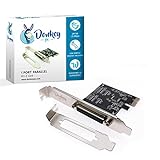 Donkey pc - 1 Port Parallel auf PCI Express Interne Parallelkarte und Interne Schnittstellenadapter mit Übertragungsrate bis zu 1,5 Mbit/s, Db25 Parallel Port-Controller-Karte.