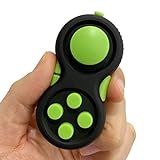 Ceezon Fidget Pad mit 9 Funktionen, glatte gummierte Controller-Spiel-Pad, Fidget Cube Fokusspielzeug für Angst und Stressabbau für Kinder und Erwachsene (grün)