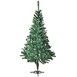 Juskys Weihnachtsbaum 150 cm künstlich mit Ständer – Tannenbaum naturgetreu - Deko Christbaum für Innen - Weihnachtsdeko grün