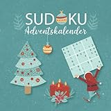 Sudoku Adventskalender - Rätsel leicht bis schwer in großer Schrift: Weihnachtskalender für Senioren, Kinder, erwachsene Frauen und Männer