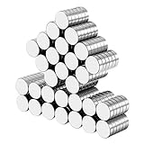Wukong Neodym Magnete, 10 * 3mm Extrem Stark Magnete 100 Stücks für Kühlschrank, White-Board, Glas-Magnettafel und basteln, extra hochwertige Beschichtung, kleine Kraftwunder von KMS-Products