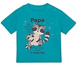 Baby Tshirt in Türkis 0-36 Monate mit Druck zum 1. Vatertag für den Vater Papa du Machst das toll, Alles Gute zum ersten Vatertag T-Shirt für Kleinkind 0, 1, 2, 3 J