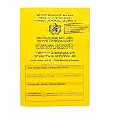 Impfpass/Impfausweis/Impfbuch - International - Neuauflage 2021 - Covid-19 Impfungen - Mehrsprachig - Extraseite für aktuelle Schutzimpfungen - In Gelb - Wichtiges Reisedokument