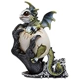 mtb more energy Deko Drachen Figur ''Dragons Birth'' - 18x13x10cm - Babydrache in Drachenklaue - Dekoration Fantasy Geschenk