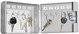 Xcase Schlüsselkästen: Mini-Stahl-Schlüsselschrank für 10 Schlüssel, mit Sicherheitsschloss (Schlüssel-Box)
