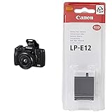 Canon EOS M50 Systemkamera spiegellos - mit Objektiv EF-M 15-45mm is STM (24,1 MP, dreh- und schwenkbares 7,5 cm (3 Zoll) Touchscreen LC-Display), schwarz & Akku LP-E12 (875mAh) für EOS M