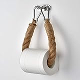 Toilettenpapierhalter Vintage Handtuchhalter Klopapierrollenhalter für WC Badezimmer Bad Vintage Dekoration Industrie Seil