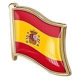 1 Stück Metall Spanien Flagge Pin Abzeichen Revers Pin Brosche Spanische Flagge Neuheit Geschenk Revers Krawatte Pin Abzeichen Zubehör