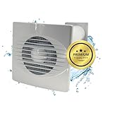 TronicXL 100m³/h Lüftungsanlage Set I 230V Wandlüfter + Rohr + Ablufthaube I Lüfter mit Fliegengitter Wohnraumlüftung Bad Keller Garage Werkstatt WC Küche Einbaulüfter Belüftungssy