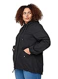 Zizzi Große Größen Damen Kurze Jacke mit Taschen und Kapuze Gr 42-44 Schwarz