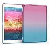 kwmobile Hülle kompatibel mit Apple iPad 10.2 (2020/8. Gen) - Silikon Tablet Cover Case Schutzhülle - Zwei Farben Pink Blau Transparent