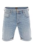 Lee Herren Jeans Short Regular Fit Kurze Stretch Shorts Baumwolle Bermuda Sommer Hose Blau w36, Größe:W 36, Farbe:Light Used (L73ESJWX)