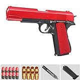 Toy Guns That Look Real, Toy Guns with Soft Bullets, 1:1 Dimensions Shell Ejection Soft Bullet Toy Gun (Red)