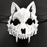 SHOWHEEL Tier Skelett Maske Halloween, Werwolf Maske Skull, Wolf Maske, Halloween Schädel Masken, Tier Skelett Gesichtsmaske, Halloween Maske Skull, Halloween/Cosplay/Mottoparty Maske, Unisex