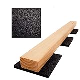 My Plast Terrassen-Pads – wasserbeständige Gummimatten für Terrassen-Holz, belastbare Bautenschutzmatte, 90 x 90 x 8 mm, 50 Stück