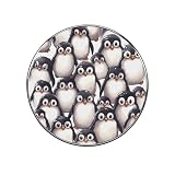 Runder Kühlschrank-Magnetaufkleber, Dekoration, niedliche Pinguine, Skizzendruck, Kühlschrankmagnet, starker magnetischer Kühlschrankmag