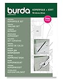 Burda Style Kopierset: Kopierfolie und Stift | Zum Abpausen | 4 Blätter 122 x 100 cm, Einheitsgröße
