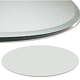 Euro Tische Glasplatte für Kaminofen rund - Glasscheibe mit 6mm ESG Sicherheitsglas - perfekt geeignet als Funkenschutzplatte - Verschiedene Größen (60 cm, Klarglas)