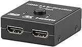 auvisio HDMI Umschalter: 2-Port-HDMI-2.0-Splitter & -Switch, bis 4K UHD, 60 B./Sek, HDCP (HDMI weiche)