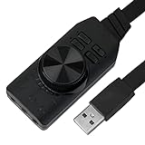 Jojomino USB Soundkartenadapter 7.1 Kanal 3,5 Mm Audioschnittstelle USB2.0 Mikrofon Headset Universal Computerspiel Soundkarte