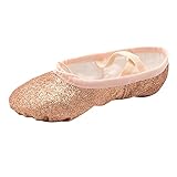 aaSccex Kinderschuhe Tanzschuhe Warm Dance Ballett Performance Indoor Schuhe Yoga Tanzschuhe Sneaker Für Mädchen Größe 31 Blau (Rose Gold, 36.5 Big Kids)