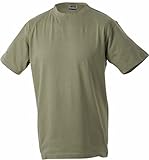 James & Nicholson Herren Round-T-Heavy T-Shirt, Beige (Khaki), Large
